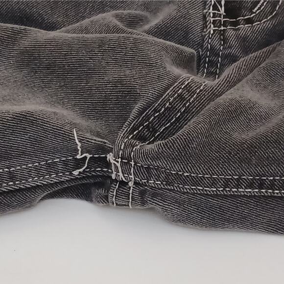 Unbranded Mens Jeans Gray Size 26x29 Painter Carpenter Bootcut Straight Denim - Picture 7 of 8